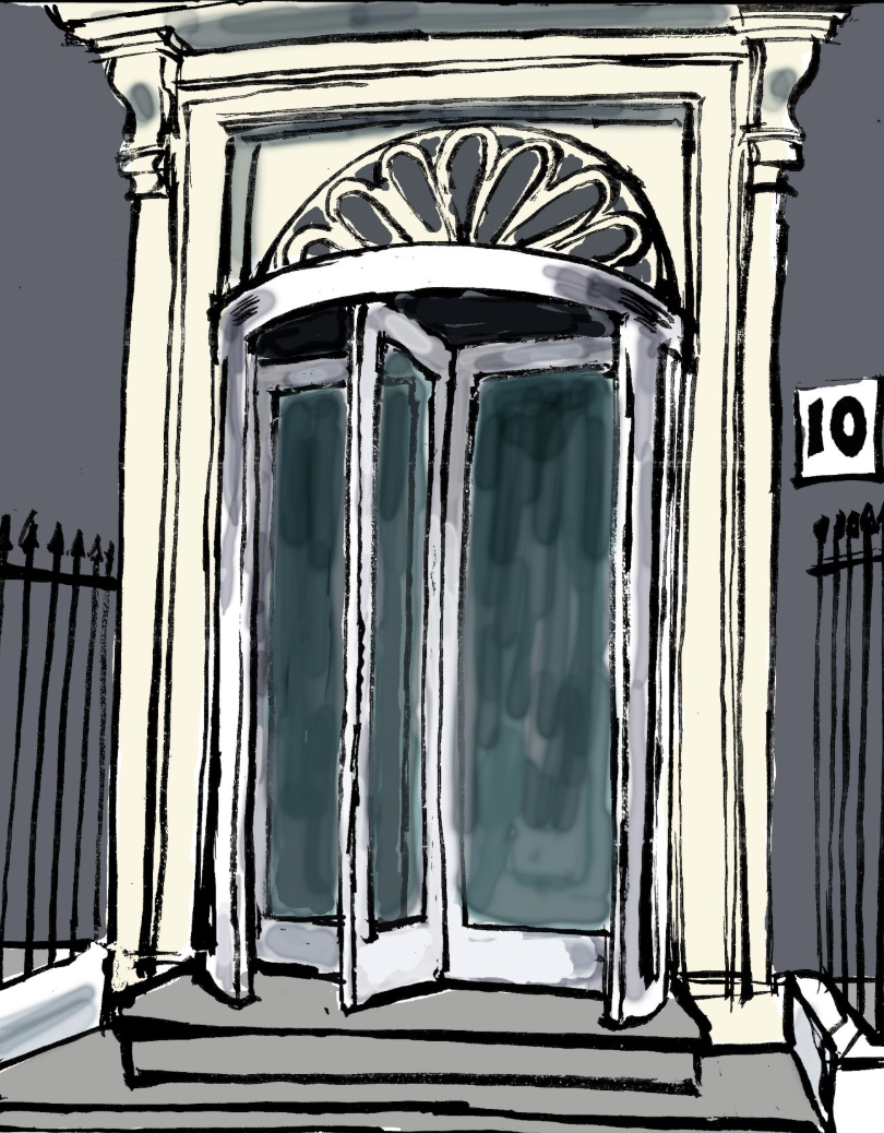 No 10 Entrance Suggested redesign by Sir Keir Starmer MP. Probably held up by Planning Permission