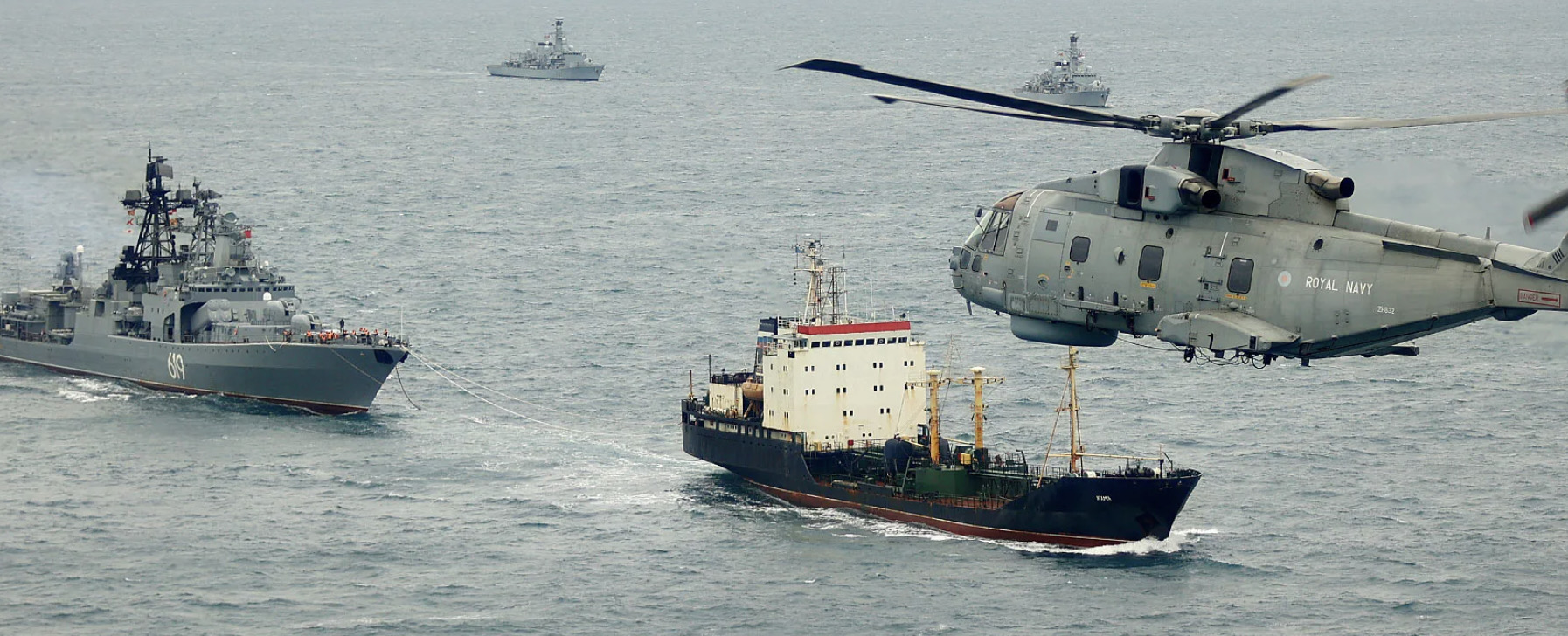 Just a few ships here and there, maybe some of them Russian